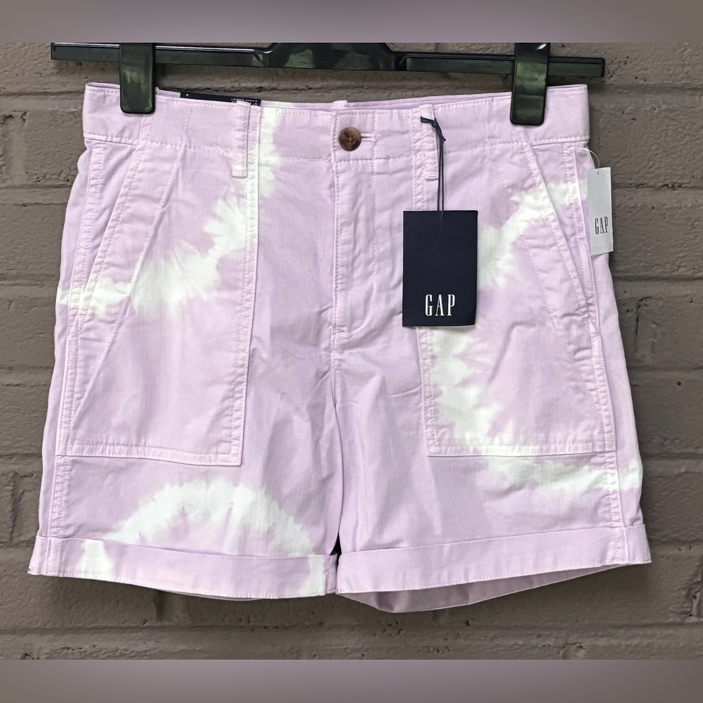 GAP NWT tie dye HR khaki shorts 0